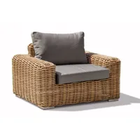 fauteuil de jardin en résine tressée marron - borabora