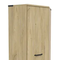 armoire d'angle 1 porte dako bois et noir