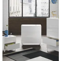 meuble à tiroirs baltimora, commode avec 3 tiroirs, commode pour chambre, commode moderne, 80x40h80 cm, blanc