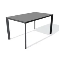 table de jardin 6 pl en aluminium laqué et peinture epoxy anthracite - meet