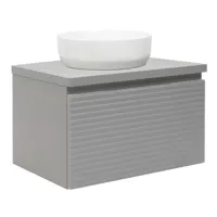 naturel meuble sous lavabo salle de bain naturel savona 98x43x44,8 cm gris mat (savona100gmd)