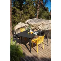 table de jardin lima - extensible - graphite - l157 à 313xp97cm