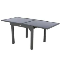 table de jardin extensible piazza gris anthracite et graphite