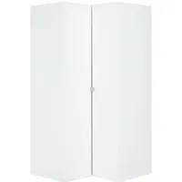 armoire d'angle blanche 2 portes - stige - contemporain - design - bois massif - 104 cm x 104 cm x 205,5 cm