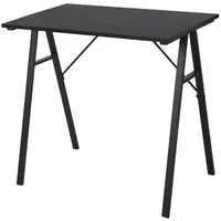 rebecca mobili bureau d'ordinateur table de jeu en bois et acier noir pour bureau maison