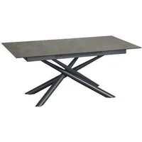 table de repas extensible 160/200 cm - splendide - meubletmoi - gris - 10 places - métal - contemporain - design