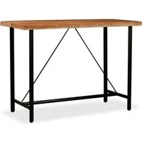 table haute mange debout bar bistrot bois massif de sesham 150 x 70 x 107 cm 0902090