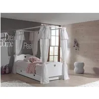 lit gigogne - amori - blanc - bois - panneaux de particules - pour enfant