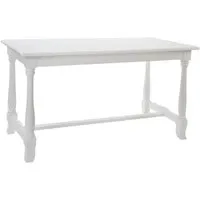 table à manger table repas rectangulaire en bois coloris blanc - longueur 180 x hauteur 80 x profondeur 90 cm