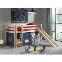 lit enfant mezzanine 90x200 space - bois - pino