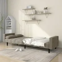 fhe - canapés - canapé-lit à 2 places avec deux oreillers gris clair velours - yosoo - dx1724