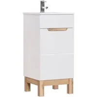 ensembles salle de bain - ensemble meuble vasque - 40 cm - cintra white beige