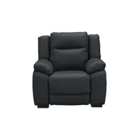 fauteuil relaxation en cuir monday coloris anthracite