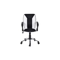 fauteuil de bureau bi mix coloris noir/ blanc