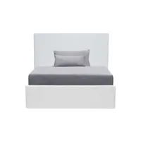 lit simple 90x190 cm chester coloris blanc
