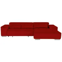 canapé d'angle droit relax électrique 4 places orion coloris rouge