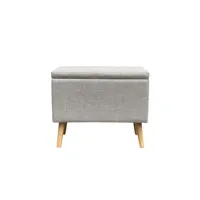 pouf-coffre benchy coloris gris