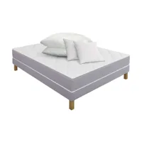 matelas ressorts + sommier 160x200 cm + 2 oreillers + 1 couette simmons neo max