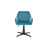 fauteuil de bureau amy coloris bleu