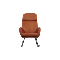 fauteuil à bascule rollin coloris orange terracotta