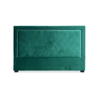 paris prix - tête de lit design en velours sofia 180cm vert
