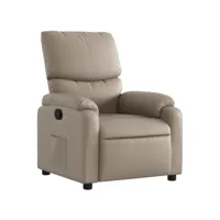 fauteuil inclinable, fauteuil de relaxation, chaise de salon cappuccino similicuir fvbb62969 meuble pro