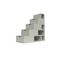 escalier cube de rangement hauteur 125 cm  moka esc125-moka