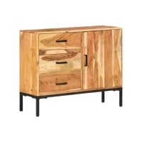 buffet bas,armoire commode industriel,meuble de rangement 88x30x73 cm bois d'acacia massif -con41232