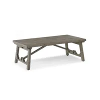 table basse bois gris 130x71x46cm - décoration d'autrefois
