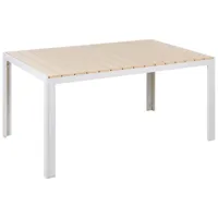 table de jardin 150 x 90 cm beige como 423151
