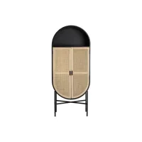 meuble bar en bois de pin noir, 75x40x180 cm
