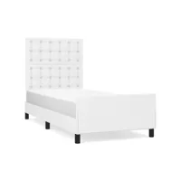chambre lit single 90 x 190 cm cadre de lit avec tête de lit blanc similicuir adulte6570 - contemporain 3125544-vd-confoma-litsingle-m2-699