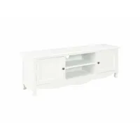 meuble télé buffet tv télévision design pratique blanc 120 cm bois helloshop26 2502112