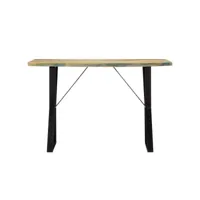 table cuisine - table de salle à manger 120x60x76cm bois de récupération massif