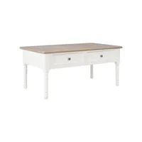 table basse blanc 100 x 55 x 45 cm bois