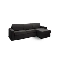 canapé d'angle convertible express midnight gris graphite couchage 140 cm 20100889895