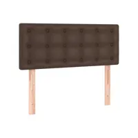 tête de lit pour lit simple, cadre de lit, tableau décoratif de chevet marron 100x5x78,88 cm similicuir lwe56853 meuble pro