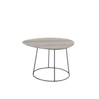 table basse ovale en bois et métal - pearl 96391
