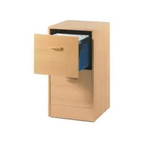 classeur 2 tiroirs dossiers suspendus bois clair office h77 cm