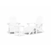 chaises de jardin adirondack repose-pied table pehd blanc