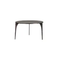 table basse ronde aluminium - enehana - l 83 x l 83 x h 47 cm - neuf