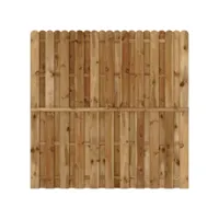 clôture paravent de jardin, panneau de clôture bois de pin 180x180 cm oce44881 meuble pro