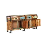 buffet, meuble de rangement pour salon, bureau 172x35x80 cm bois de récupération massif tehzhr43466