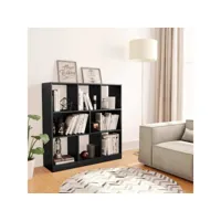 bibliothèque meuble de rangement  meuble étagère noir 97,5 x 29,5 x 100 cm aggloméré meuble pro frco68171