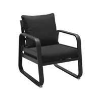 fauteuil extérieur lounge en aluminium tonio graphite