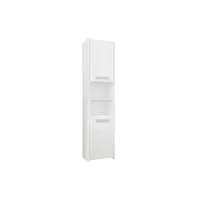 prague w1 - meuble colonne de salle de bain 30x30x170 - rangement salle de bain contemporain - armoire toilette - colonne rangement - blanc gloss
