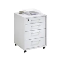 fmd armoire à tiroirs mobile 48x49,5x65,5 blanc