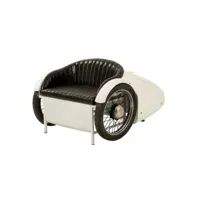 paris prix - meuble de rangement fauteuil voiture 127cm blanc