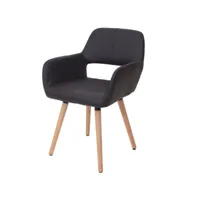 chaise de salle à manger hwc-a50 ii, fauteuil, design rétro des années 50 ~ similicuir, marron