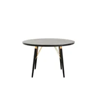gudso - table à manger ovale en bois - couleur - noir 6942